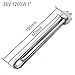 DERNORD 36V 1200W Stainless Steel Heating Element Immersion Heater Submersible Water Heater Element with 1 Inch NPSM Fitting Double U Type