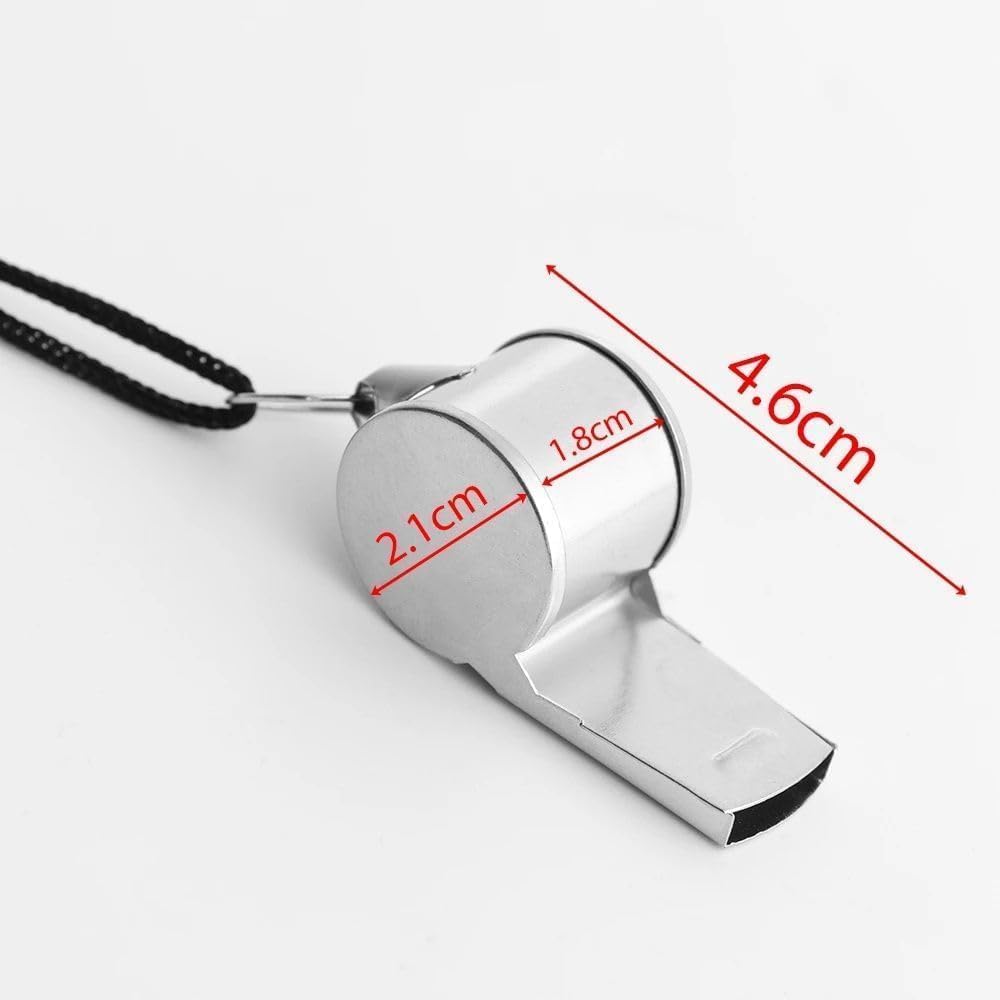 1Pc Metal Whistle with Lanyard Outdoor Tools Referee Whistle Training School Football Soccer Rugby Sport Loud Coach Referee Whistle