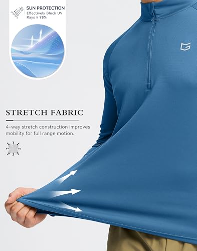 Image of G Gradual Men's Quarter Zip Pullover Running Athletic Shirts Long Sleeve