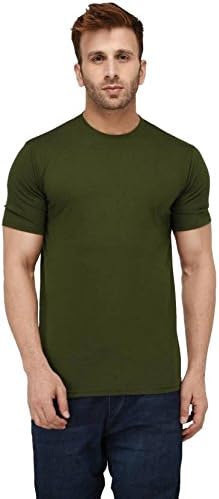 Solid Men's Round Neck Cotton Blend Half Sleeve Regular Fit T-Shirts