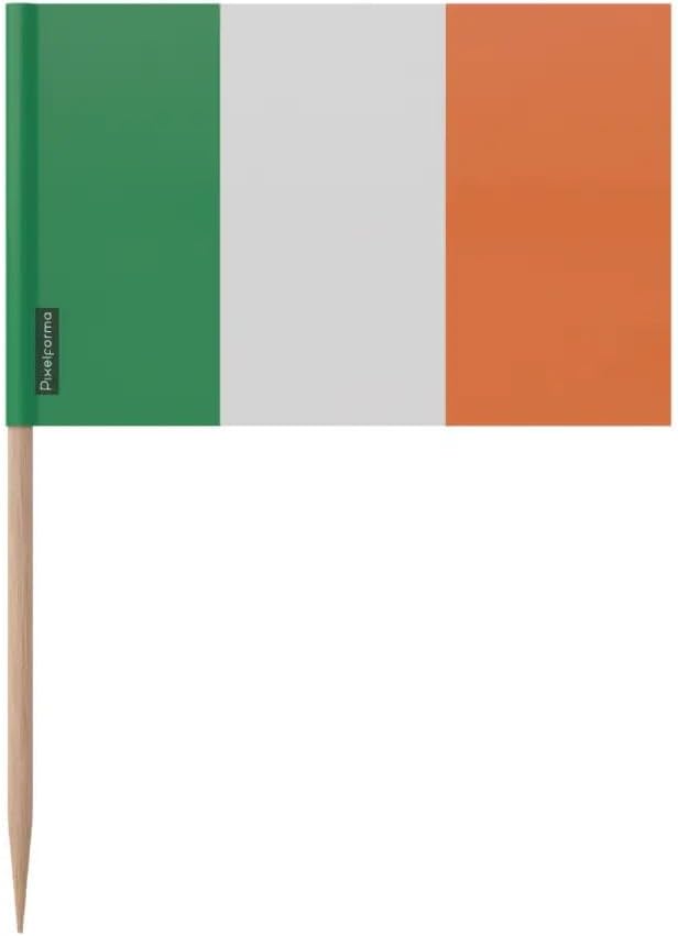 Ireland Flag Toothpicks in Various Sizes 100 Pieces 8 cm