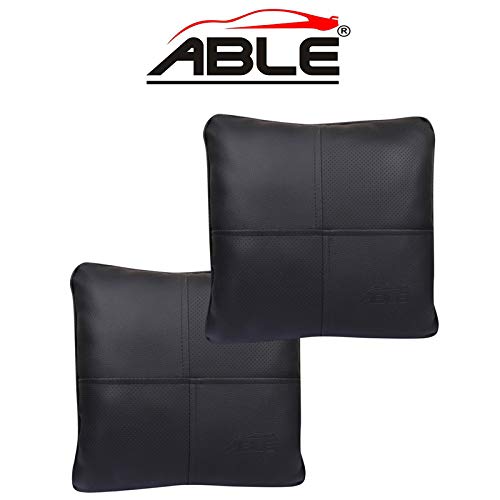 ABLE U-Plus Comphy Pillow Square Cushion Black for Ford Fiesta Classic Set of 2 pcs