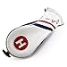 Craftsman Golf White Blue Red Pu Leather Diagonal Stripes Hybrid Headcover H for All Brands Callaway Big Bertha Cobra Taylormade Ping Mizuno Etc.(H UT Hybrid Cover)