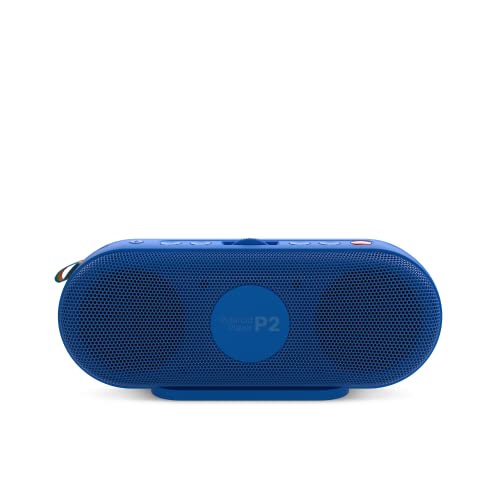 Polaroid P2 – Enceinte Bluetooth sans Fil Rechargeable avec IPX5 et Double jumelage stéréo - Bleu