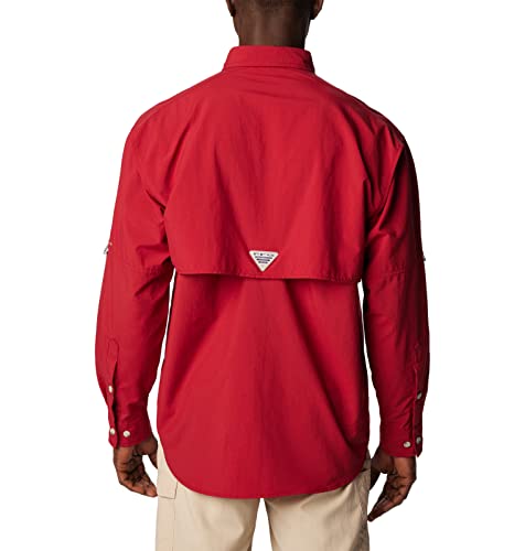 Image of Columbia Men's Bahama II Long Sleeve Shirt, Beet, XX-Small