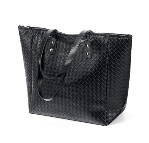 Bolso Tote tejido de mujer gran capacidad miniatura 4