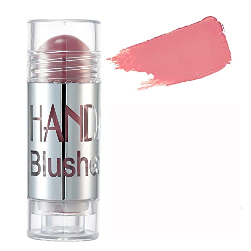 Lucoss Blush Stick, Cream Blush Maquillage Fard À Joues Imperméable de longue durée, Lightweight Cream Blush Stick Blush et Fards à Joues Rose Peche