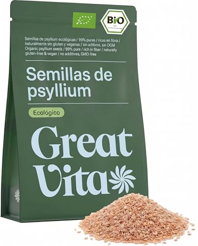 MeaVita Organic Flea Seeds, 99% puro, 1000g en una bolsa Calidad de la India