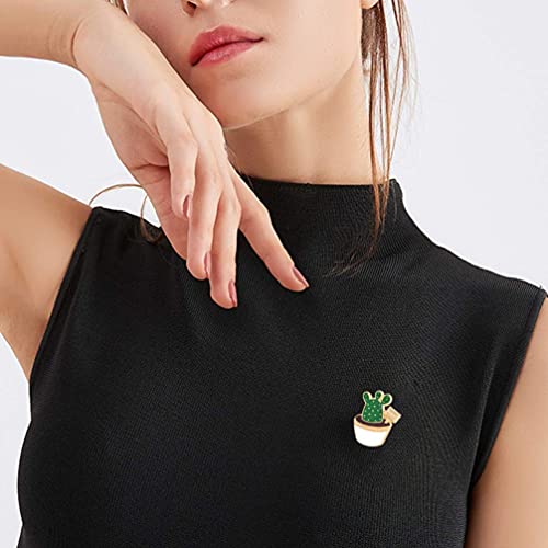 Foto von XMcKJ 3 stück email brosche Cartoon brosche Muster Blume Topf schmuck Revers pin Corsage Kleidung zubehör für Jeans Shirts Kleid