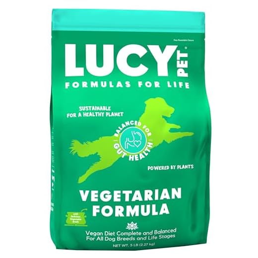 Lucy Pet Vegetarian Formula Dog Food 5lb, Vegan, Powered by Plants