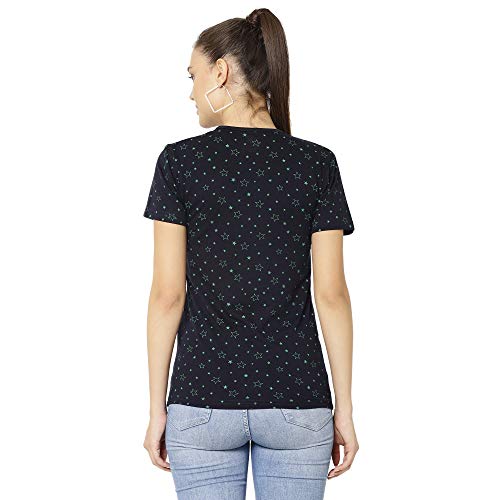 Image of Mack Jonney Cotton Blend V Neck Half Sleeve T-Shirt for Women Regular Fit (Pack of 2)