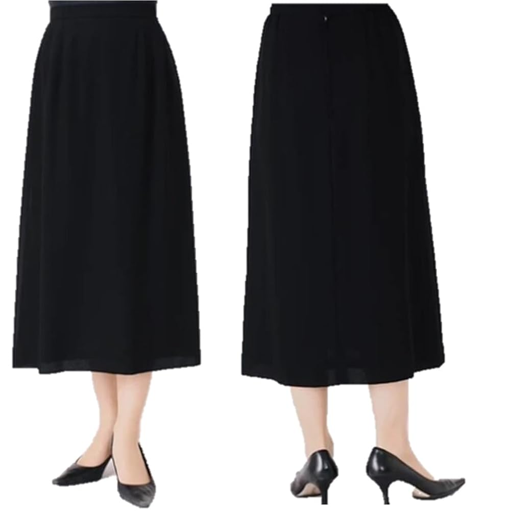 アウローラ フォーマルスカート Aラインスカート ミモレ丈 ロング丈 黒 日本製 春夏向け ブラックフォーマル 冠婚葬祭 礼装 喪服 お葬式