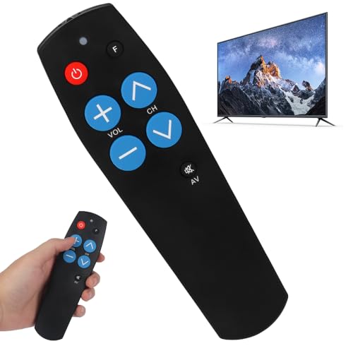 XEERUN Universalfernbedienung, Senioren Fernbedienung tv mit großen Tasten, Einfache Bedienung, Universal Fernbedienung Fernseher (Fernseher die nur mit Infrarot-Fernbedienungen kompatibel sind)