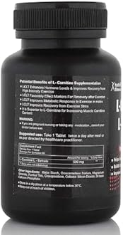 Healthvit L-Carnitine L-Tartrate 500 mg | Weight Loss Supplement, Fat Burner, Muscle Recovery, Pre & Post workout Supplement - 60 Tablets