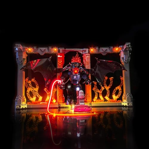 BrickBling Light Compatible with Lego Balrog Book Nook, Creative Lighting Compatible with Lego...