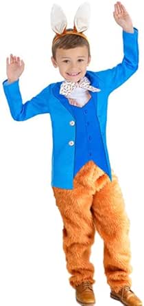 Kids Deluxe Peter Rabbit Style Book Character Costume : Amazon.co.uk ...