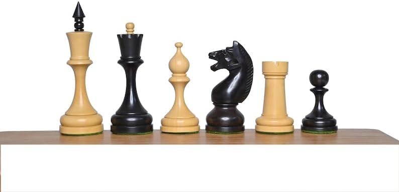 Miniatura 3 de Reproducción del juego de ajedrez del torneo Circa 1960  Juego de ajedrez de madera de lujo soviético ruso