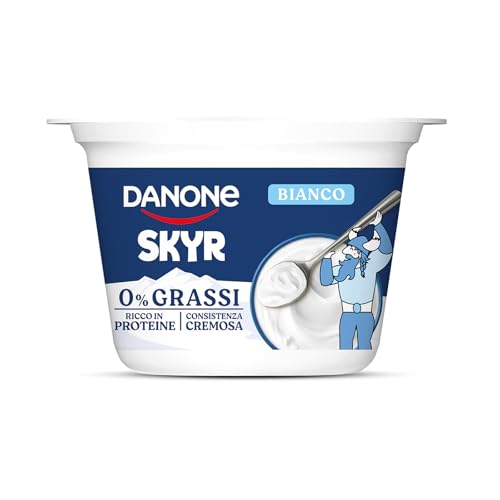 Danone, SKYR Bianco - Yogurt Cremoso Islandese Ricco in Proteine, Senza Grassi, Senza Glutine - 150 g