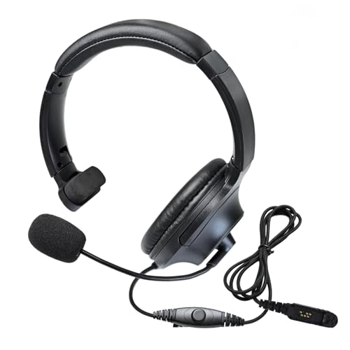 Casque antibruit avec micro perche 2 broches pour radios Kenwood et Baofeng UV-5R