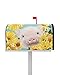 Funny Farm Animal Pig Spring Floral Mailbox Covers Magnetic Standard Size, Decorative Post Letter Numbers Box Wrap Decoration Covers Accessories for Garden Yard Outdoor DÃ©cor, 21.7