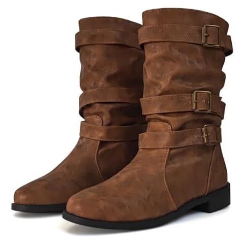 Dernolsea Women's Pull On Mid Calf Boots Cover