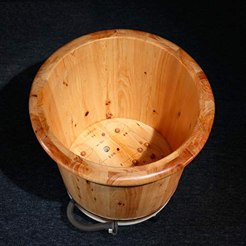 Spa de pies barril madera para baño y masaje miniatura 5