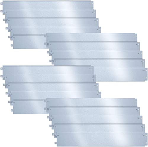 VOUNOT Bordure de Jardin Gazon en Acier Galvanisé 20 mètres Bordure de Séparation Résistante Clôture Flexible de Pelouse Epaisseur 0.7mm 18 * 100cm 20pcs pour Jardin Plantes Potager