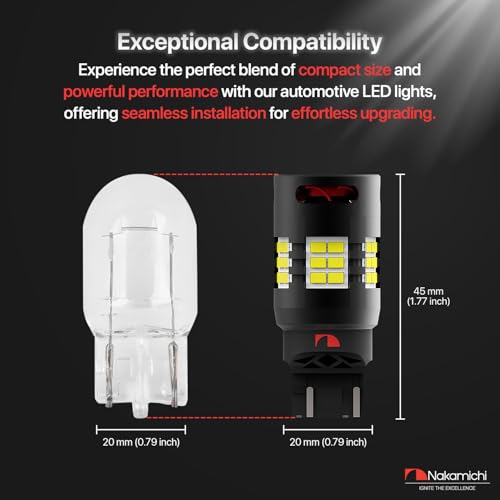Bombilla LED T20 7443 sin error CANBUS de 30 LED SMD Blanco Xenón para luz de freno 7