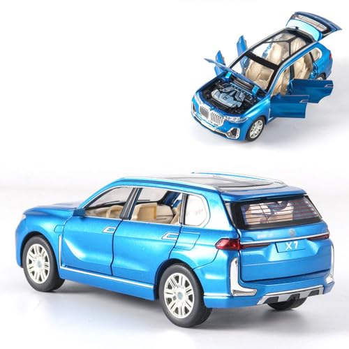 VARIYA ENTERPRISE® 1/24 Big BMW X7 Toy Car Metal Pull Back Diecast Car with Openable Door and Sound Light, Gifts Toys for Kids【 Multicolor 】