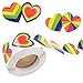 Autocollants Gay Pride, 500 Pièces la fierté Gay Autocollants Rainbow Love en Forme de Coeur Gay Pride LGBT pour Cadeaux, Artisanat