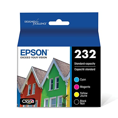 Image of Epson 232 Claria Ink Standard Capacity Black & Color Cartridge Combo Pack (T232120-BCS) & 232 Claria Ink Standard Capacity Color Combo Pack (T232520-S) Works with Workforce