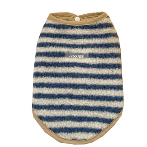 ISUPY ペット服 犬 服 パーカー コート 秋冬 可愛い ふわふわ 犬猫洋服 ドックウェア ベスト 防寒 あたたかい フリース 小中型犬 子犬 チワワ服 人気 ファッション 着物 お散歩 (S,ブルー)