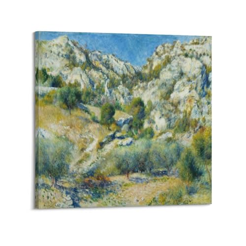 Impression sur toile Rocky Crags at L'Estaque Renoir 50 cm avec finitions premium