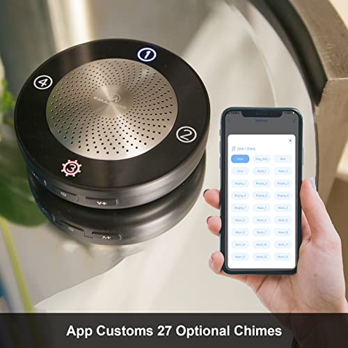 Emacros Hs002 Pro 2 Smart Wireless Driveway Alarm, Long Range Solar-Powered Motion Sensor, App For Remote Arm/Disarm & Schedule Alerts With 27 Chimes,1 Receiver And 1 Sensor #TOP3