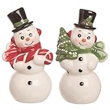 Transpac Y8969 Retro Snowman Salt and Pepper Shaker, Set of 2, 4-inch Height, Dolomite