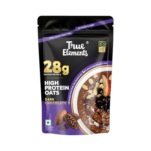 Image of True Elements 28g High Protein Oats 400g | High Protein Breakfast Oats with 28g Protein | High Fibre | No Added Sugar | Healthy Breakfast Cereal
