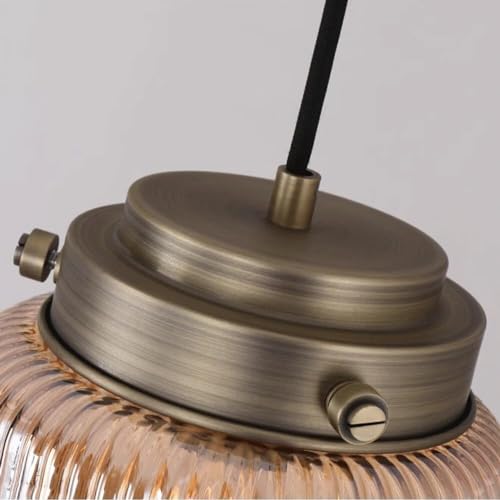 Lampe suspendue E27 lustre verre luminaire salon chevet - 6