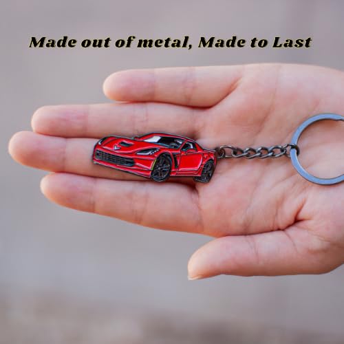 Image of C7 Corvette, Sweet Corvette key chain, C7 Vette accessories, Vette keychain, Metal Material, Corvette gifts