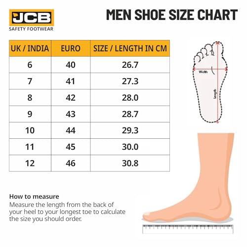 Image of JCB FASTRAC Light Weight Safety Shoes for Man | Breathable Textile Upper | Steel Toe Cap | Antislip & Water Resistant | Single Density, Antistatic & Abrasion Resistance | Black | Size 6-10 UK