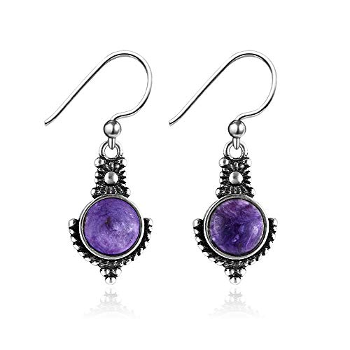 Bijoux en Sterling 925 pour femmes boucles d'oreilles bohème naturelles