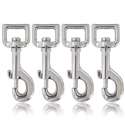 Karabiner – Haken mit Drehgelenk für Hundehalsband im 4er Set, legierter Stahl – Karabiner 68mm Länge, Verwendung mit Paracord 550 Hundeleine, Karabiner mit Drehkopf - Marke Ganzoo 2 Karabiner – Haken mit Drehgelenk für Hundehalsband im 4er Set, robuster Stahl – Karabiner 80mm Länge, Verwendung mit Paracord Hundeleine, Karabiner mit Drehkopf, Farbe silber, Marke Ganzoo