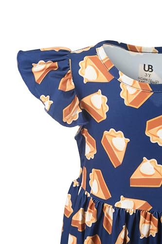 Image of Unique Baby Girls' Short Sleeve Everyday Printed Dresses for Kid and Toddler, Sizes 2T-12Y