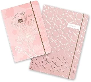 Matilda Myres 2023 Diary - A6 Page a Day - Jan to Dec 2023 - Rose Gold Poppy - Red