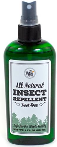 The Yellow Bird All Natural Insect Repellent, Long Lasting Deet Free Bug Spray That's Safe for Kids. Made in USA. 100%