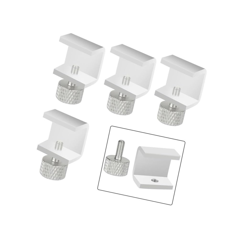 Platform Clamped Glass Plate Hot Bed Fixing Clip Adjustable Fixing Clip Spring Gasket Fit for 3D Printer Accessories(Argent 4pcs)