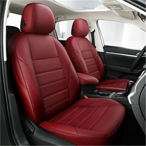 Housses de siège auto en cuir pour VW Golf Polo Tiguan Passat Touareg bordeaux
