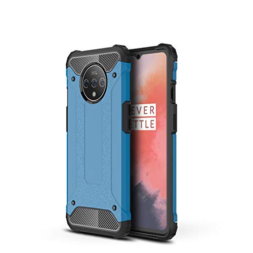 TANYO Funda Adecuado para OnePlus 7T, Heavy-Duty Anti-Caída Phone Case, Extraíble 2 en 1 a Prueba de Golpes Robusto y Durable Fashion Ultra-Thin Funda Protectora, Azul