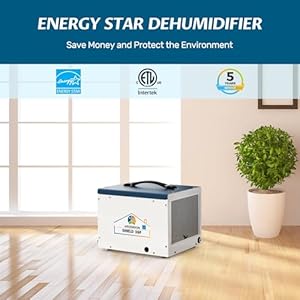 ARGENDON Crawlspace Dehumidifier with Pump 70 Pint Energy Star Commercial Dehumidifier for Basement with Drain Hose Auto Defrost Memory Starting GLGR Up to 1000 Sq Ft