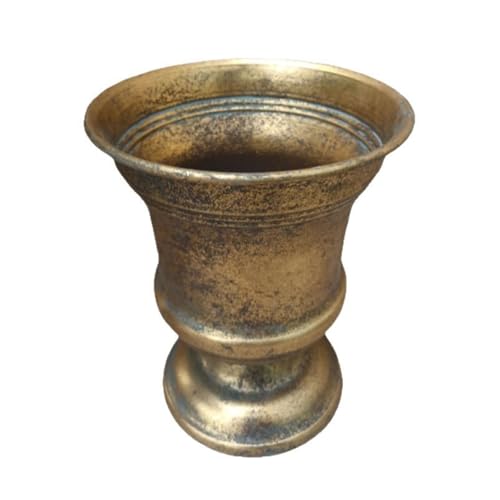 Piceioep Antiker Eisen-Blumentopf, Übertopf für ländliche Wohndekorationen, Hochzeitsdekoration und Tischpflanze, Blumen-Display, dekorativer Eisen-Pflanzgefäß für Heimdekoration