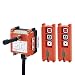 Industrial Crane Wireless Remote Control F21-2S AC/DC18V-65V Hoist with Single Speed Button (2 Transmitter + 1 Receiver)